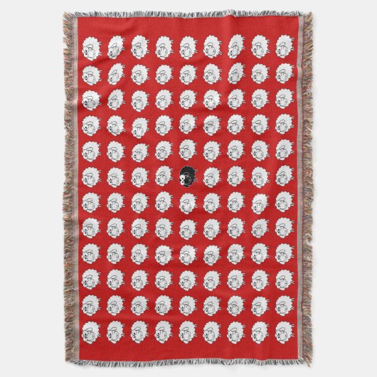 Zwarte schapen deken (Voorkant Verticaal)