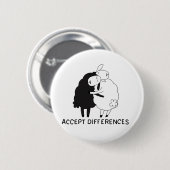 Zwarte schapen en witte schapen ronde button 5,7 cm (Voorkant /achterkant)