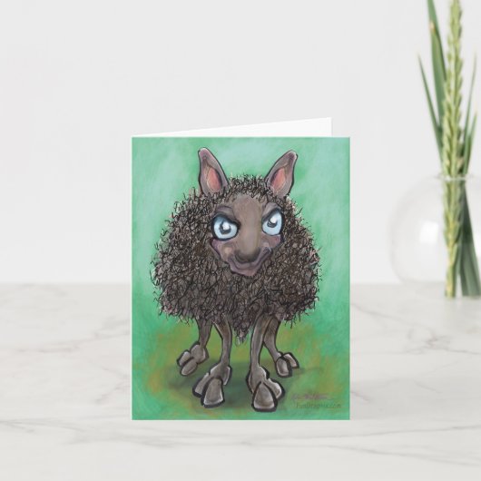 Zwarte schapen feestdagen kaart (Voorkant)