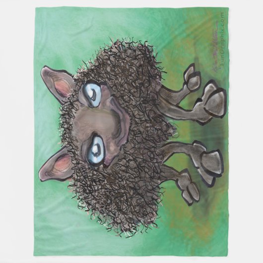 Zwarte schapen fleece deken (Voorkant)