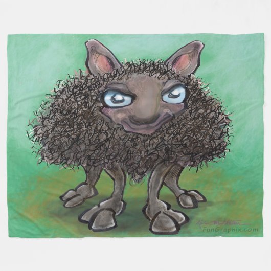 Zwarte schapen fleece deken (Voorkant (Horizontaal))