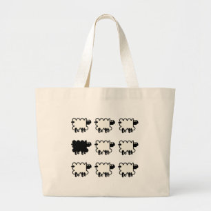 Zwarte schapen grote tote bag
