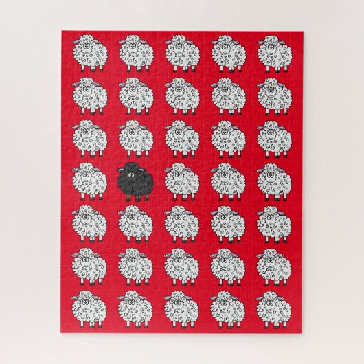 Zwarte schapen in de familie Puzzle Legpuzzel (Verticaal)