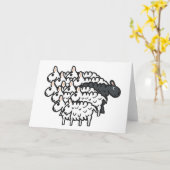 Zwarte schapen kaart (Gele Bloem)