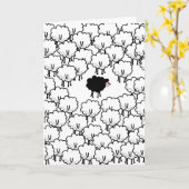 Zwarte schapen kaart (Gele Bloem)