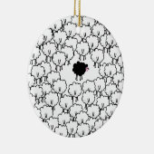Zwarte schapen keramisch ornament (Rechts)