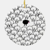 Zwarte schapen keramisch ornament (Achterkant)