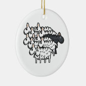 Zwarte schapen keramisch ornament (Rechts)