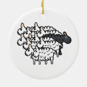 Zwarte schapen keramisch ornament (Achterkant)