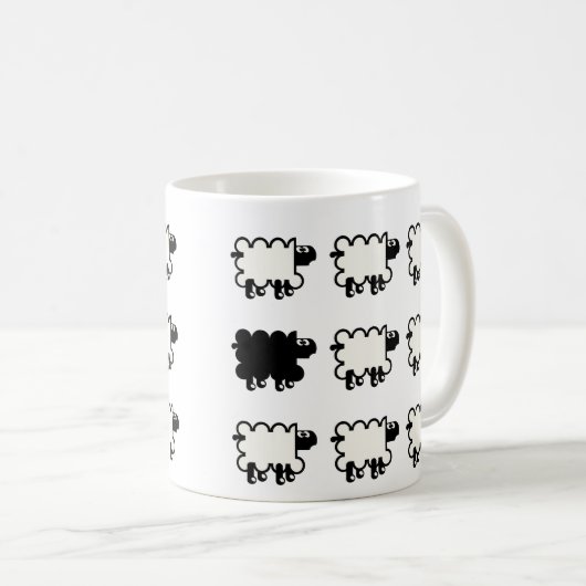 Zwarte schapen koffiemok (Voorkant rechts)