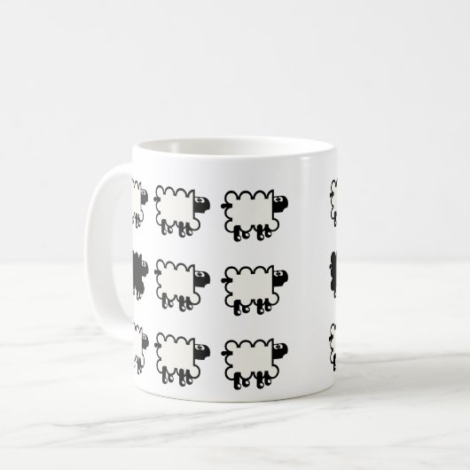 Zwarte schapen koffiemok (Voorkant links)