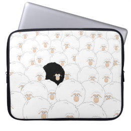 Zwarte schapen laptop sleeve
