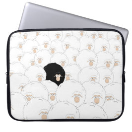 Zwarte schapen laptop sleeve
