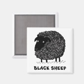 Zwarte schapen magneet (Voorkant / Achterkant)