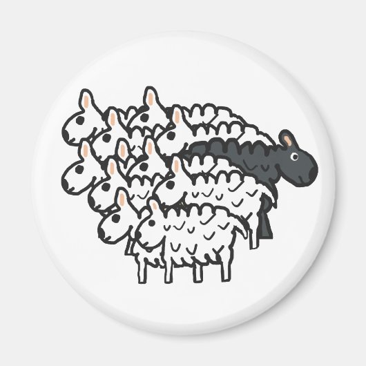 Zwarte schapen magneet (Voorkant)
