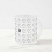 Zwarte schapen matglas koffiemok (Voorkant rechts)