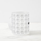 Zwarte schapen matglas koffiemok (Voorkant links)