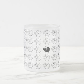 Zwarte schapen matglas koffiemok