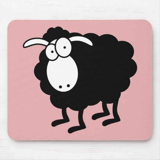 Zwarte schapen muismat (Voorkant)