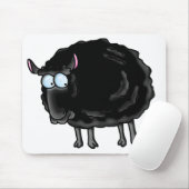 Zwarte schapen muismat (Met muis)