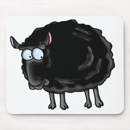 Zwarte schapen muismat (Voorkant)