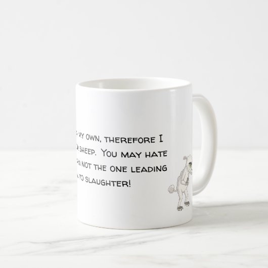 zwarte schapen niet de mok van de wolf - koffie (Voorkant rechts)