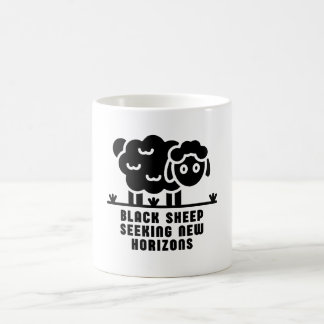 Zwarte schapen op zoek naar nieuwe horizonten koffiemok