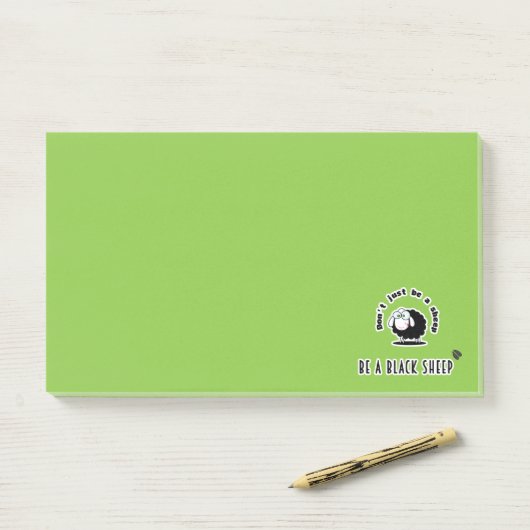 zwarte schapen post-it® notes (Op bureau)