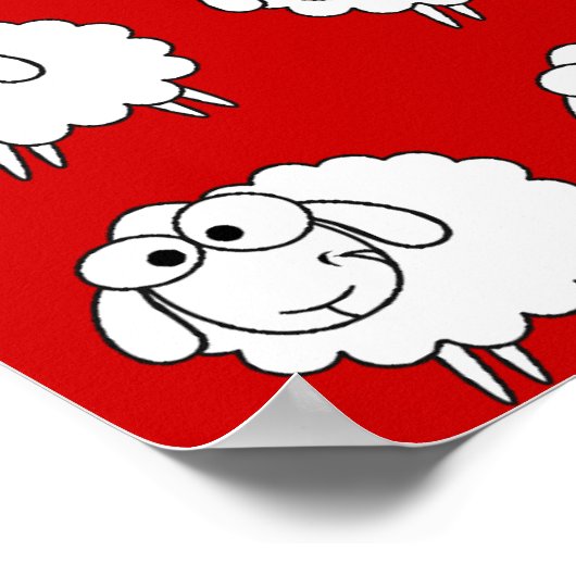 Zwarte schapen poster (Hoek)