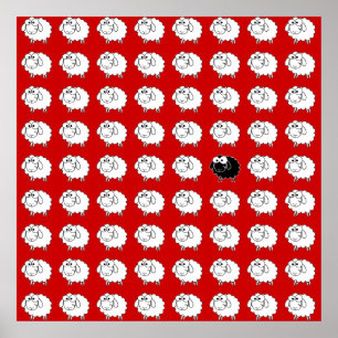 Zwarte schapen poster