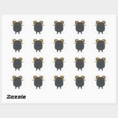 Zwarte schapen ronde sticker (Vel)