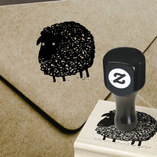 Zwarte schapen rubberstempel