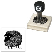 Zwarte schapen rubberstempel (Gestempeld)