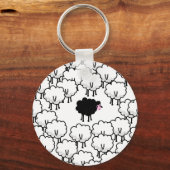 Zwarte schapen sleutelhanger (Voorkant)