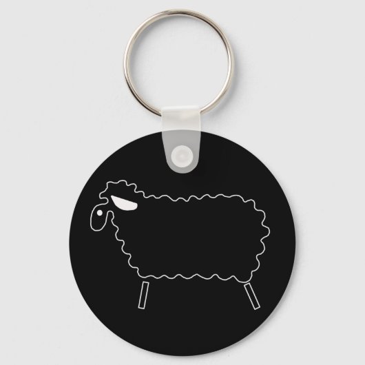 Zwarte schapen sleutelhanger (Voorkant)