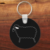 Zwarte schapen sleutelhanger (Voorkant)