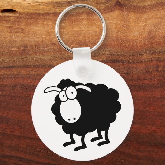 Zwarte schapen sleutelhanger (Voorkant)