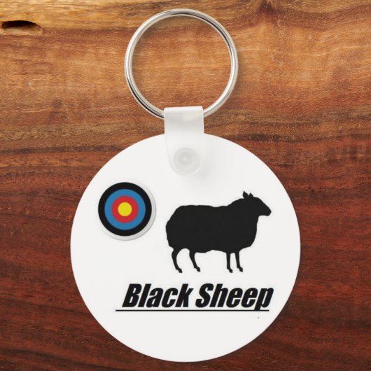 Zwarte schapen sleutelhanger (Voorkant)
