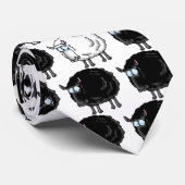 Zwarte schapen stropdas (Opgerold)