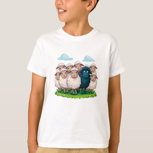 Zwarte Schapen T-shirt (Voorkant)