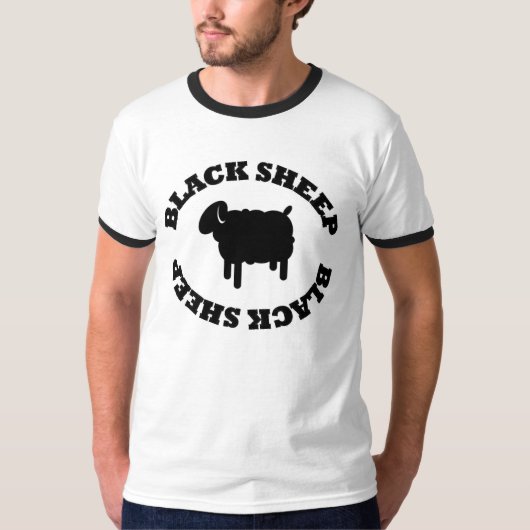 Zwarte schapen t-shirt (Voorkant)
