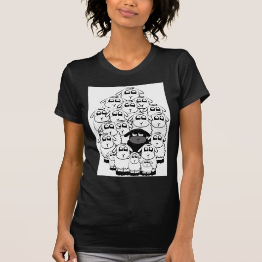 Zwarte schapen t-shirt (Voorkant)