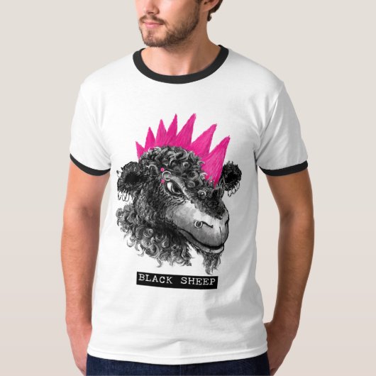 Zwarte schapen t-shirt (Voorkant)
