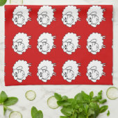 Zwarte schapen theedoek (Gevouwen)