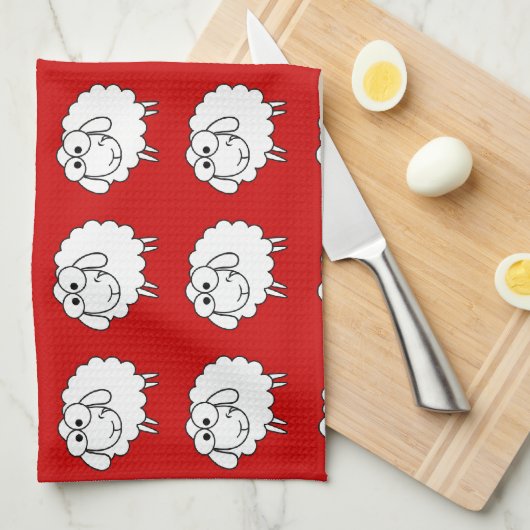 Zwarte schapen theedoek (Quarter Fold)