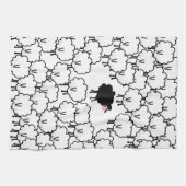 Zwarte schapen theedoek (Horizontaal)