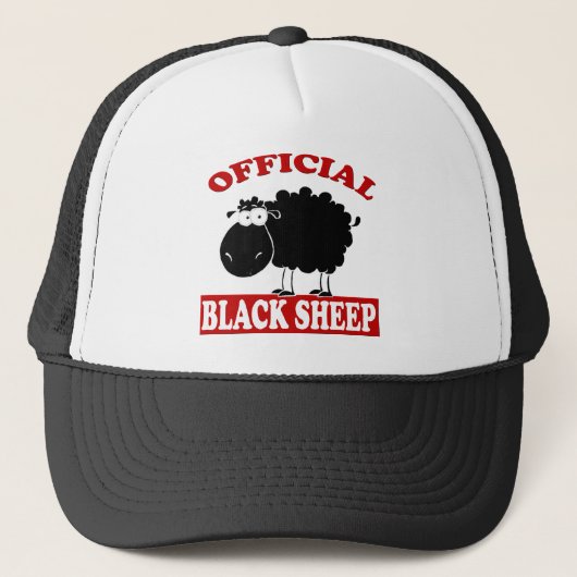 Zwarte schapen trucker pet (Voorkant)