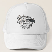 Zwarte schapen trucker pet (Voorkant)