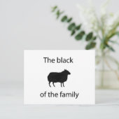 Zwarte schapen van de familie briefkaart (Staand voorkant)