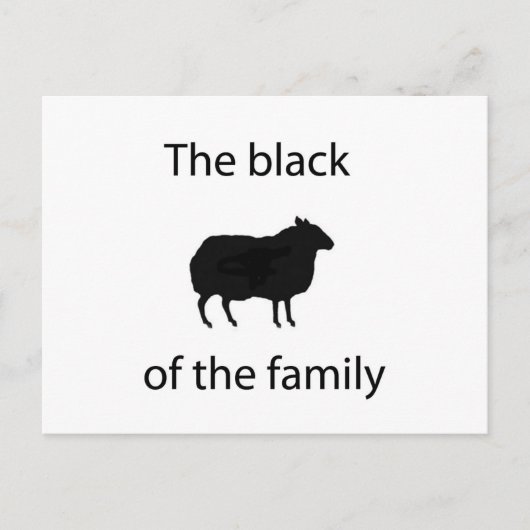 Zwarte schapen van de familie briefkaart (Voorkant)